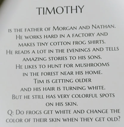 Timothy the sandalwood and cedar wood Frog